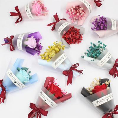 China Creative Mini Gypsophila Dried Flower Eternal Small Star Flower Flower Bouquet for Valentine's Day Gift for sale