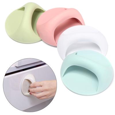 China Universal Multicolor Modern Self Adhesive Round Plastic Knobs Wardrobe Pulls Furniture Knobs Door Handles Auxiliary Hardware for sale