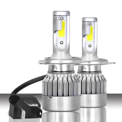 China C6 Mini Parts Headlight Bulb 6000k 8000k Automotive Auto Led Mini Fanless Led Light h3 h4 h7 h11 h13 hb3 c1 car headlight for sale