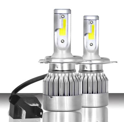 China Nice mini c1 motorcycle auto light h1 h4 h7 9003 car light h1 h4 h7 9003 fanless aluminum led headlight bulb 4300k 6000k 8000k for sale