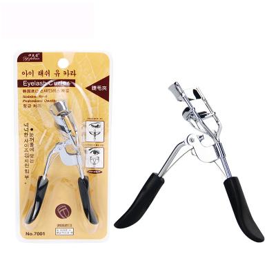 China yizhilian factory wholesale portable black stainless steel paper card transparent dressing eyelash curler for sale