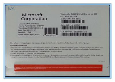 중국 64Bit DVD Windows 서버 2012 R2 표준 면허, 영국 Windows 서버 2012 R2 Datacenter 판매용