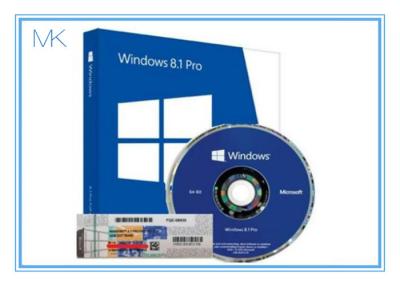 China Microsoft Windows 8,1 Pro Volledige Kleinhandelsversie met 64 bits voor Vensters online activering Te koop