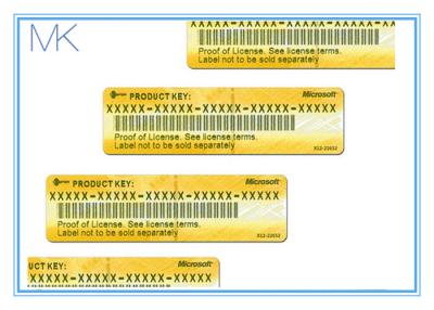 Chine Autocollant de clé de produit d'activation de Windows 8,1 de l'anglais le pro code 32 COA SP1 de bit du bit 64 à vendre