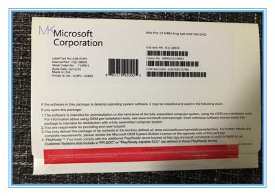 China Microsoft Windows 10 Pro 64 Bit / 32 Bits Genuine New Online Activation Key for sale