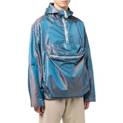 China Hip Hop Satin Anorak Breathable Streetwear Reflective Jacket for sale