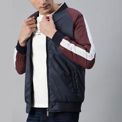 China Breathable Fitness Sports Waterproof Mens Jackets Winter Navy Blue Solid 100%Polyester Mens Jacket for sale