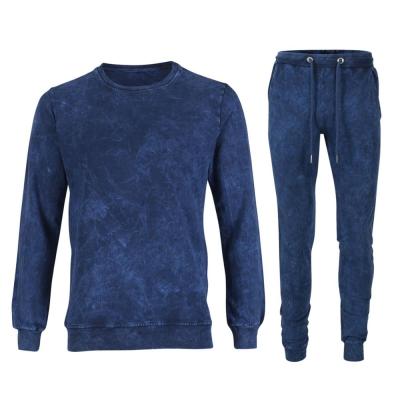 China New Style QUICK DRY Mens Wash Stone Cotton Tracksuits Slim Fit Top And Bottom Spring Sweatsuit Tracksuit for sale