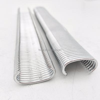 China Flatbed 15 GA SC-6 C Ring For Pocket Spring Galvanized Fixing C Ring Nail Hog Ring Staples Fastening Edge Clip Nail for sale