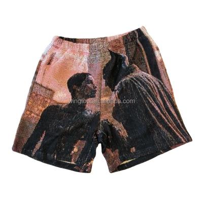 China 2022 Plus Size Men's Fashion Streetwear Tapestry QUICK DRY Shorts Jacquard Sweat Abbreviations Men Cover Up Blanket Pants US Size Anime Clothing for sale