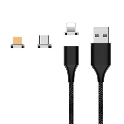 China Hot Selling White Card Nylon Braided Fast Charging 3 in 1 Magnetic USB Cable for sale