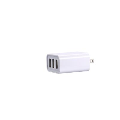 China 3 USB Ports Three 3 Ports 18W USB Mobile Phone Wall Charger USB Adapter for sale