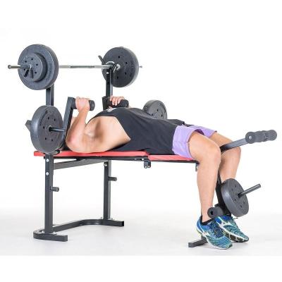 China Indoor Multifunctional Weightlifting Bed Dumbbell Home Fitness Equipment Sit Up Board Weightlifting Stool for sale