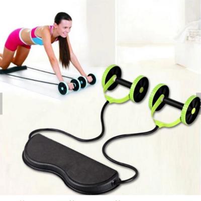 China Universal Roller Stretch Resistance Rope Tool Abdominal Muscle Trainer Home Exercise Elastic Abdominal Fitness Equipment for sale