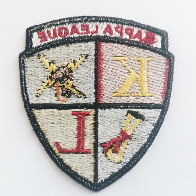 China China Supplier Handmade Custom Fabric Embroidered Patch Badges Sew On Embroidery Patches For Apparel for sale