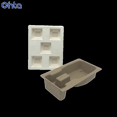 China Recycled Materials Wholesale Bagasse Bamboo Molded Pulp 100% Biodegradable Eco-friendly Cosmetic Packaging Box for sale