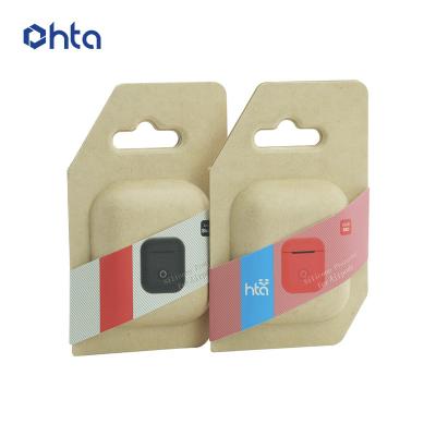 China Recycled Materials Bagasse Bamboo Packaging Molded Pulp 100% Biodegradable Airpod Case Packaging Box Eco-Friendly for sale