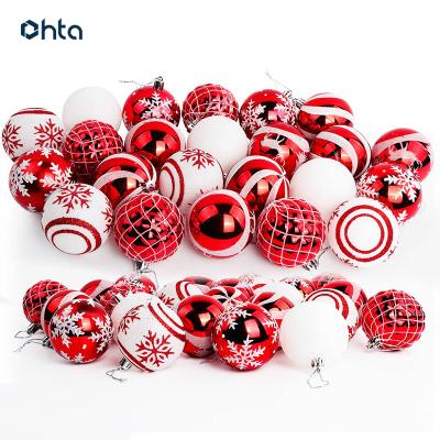 China Biodegradable Christamas Home Decor HTA 2021 Personalize Ornaments Bolas Adornos De Navidad Baubles Christmas Tree Decoration Balls for sale