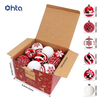 China Wholesale Luxury Custom Christamas Home Decoration HTA Christmas Tree Ball Bamboo Decoration Ball Set Gift Ball Silver Ornaments for sale