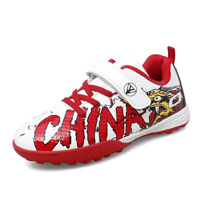 China Custom Made Newest Design Sneakers Soccer Boots Boys Mid Cut Tpu Football Boots Synthetic Leather Boots Factory Custom Football Boots for sale