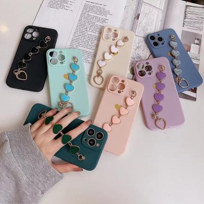 China Hot Sale Cute Shockproof Cute Love Bracelet Phone Case Plated Love Phone Case for sale