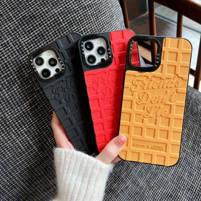 China Custom Luxury Designer I Xr Xs Phone Cover 3D Waffle Pattern Silicone Stereo Back Phone Case 11 12 13 14 Pro Max Cell Cover For Apple iPhone Case for sale