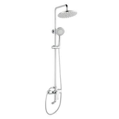 China With Slide Bar Waterfall Bathroom Shower Faucet Brass Mixer Taps With Shower Head for sale