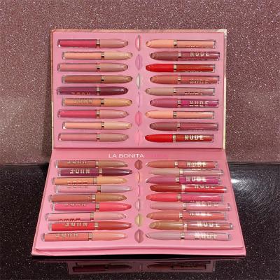 China Factory Sales Promotion 36Colors/Sets Fashion Liquid Lipstick Waterproof Lip Gloss Sets Natural Moisturizer Waterproof Lip Glosses Gift Box for sale