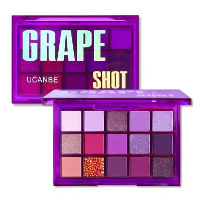 China European Face 15 Colors Eyeshadow Palette Purple Pearlescent Matte Eyeshadow Palette And American Border Makeup for sale