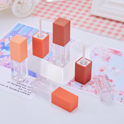 China Waterproof multicolor frosted lip gloss tube lip gloss tube lip gloss cavity square tube can be customized lipstick for sale