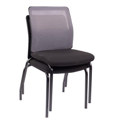 China Armless Furniture Conference Lounge Convertible Office Mesh Visitor Waiting Chair With Wheels for sale