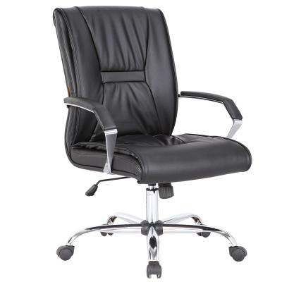 China (Size) Adjustable Multifunctional Black Leather Office Chair / Modern Computer Desk for sale