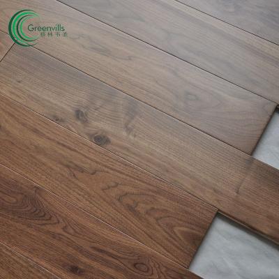 China Modern Character American Grade Black Walnut Wood Species Solid Hardwood Floors for sale