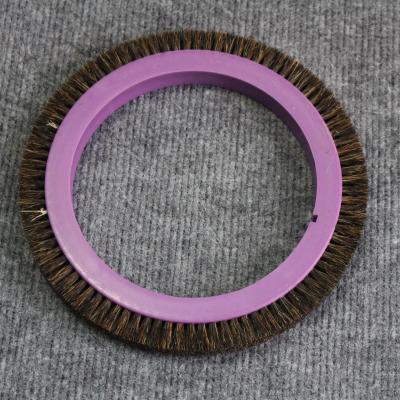 China Artos Stenter Machine Parts Brush Wheel Purple Plastic Body Mixed Bristle Pig Hair Finishing Machine Parts for sale