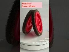 monforts stenter machine parts red color fabric brush wheel plastic body black pig hair 26/22mm inne