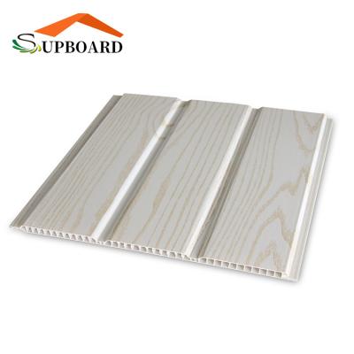 China Artistic Ceilings Wainscoting WPC PVC Material For Interior Ceiling Panels In Different Wood Grain Color With Accessories for sale