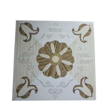 China Artistic Ceilings Kenya Hot Stamping Foil PVC Tile 2X2 for sale