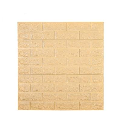 China Waterproof& Self Adhesive Eco-friendly 3D Foam Brick Wall Panel for sale