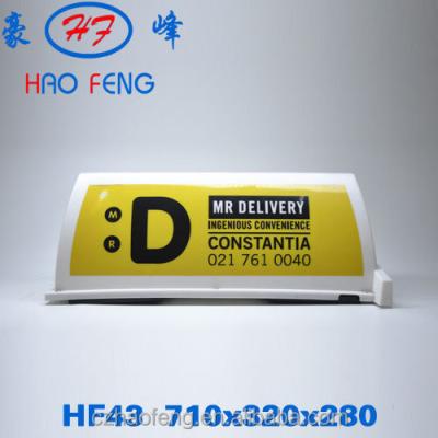 China HF43 Outdoor Universal Car Roof Advertising Use Led Taxi Top Advertising for sale