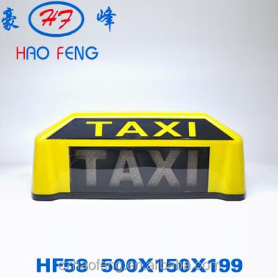 China New Shape Outdoor Full Color LED Display Taxi Top Light Taxi Advertising Light for sale