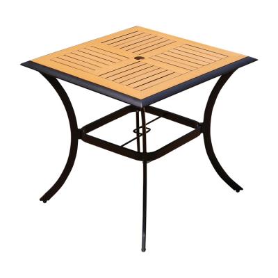 China New design maid style preservative wooden waterproof yard garden leisure outdoor table and chairs for sale