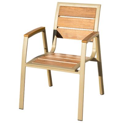 China Bons Design Morden Style Water Proof Patio Garden Plastic Wood Balcony Furniture Outdoor Dining Chair for sale