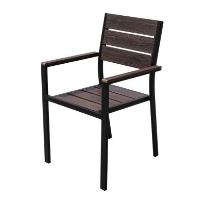 China Good design outdoor tables and chairs yard leisure cafe outdoor garden WPC table and chair anti-corrosion wood combination for sale