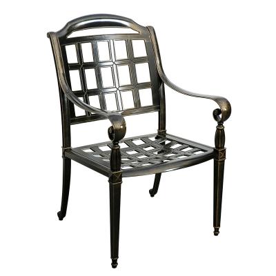 China Good Design New Design Of Cast Aluminum Leisure Dining Chairs Furniture Modern Luxury Outdoor Patio for sale