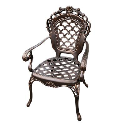 China New Design Good Design Nordic Garden Furniture Set Cast Aluminum Modern Outdoor Dining Chair for sale