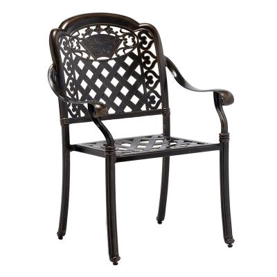 China Good Design Morden Style Cast Aluminum Outdoor Garden Furniture Set Leisure Patio Dining Chairs for sale