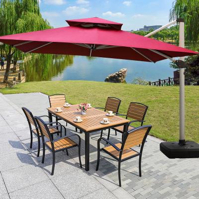 China Good Design Best Selling Waterproof Outdoor Patio Garden Lounge Chairs And Tables With Umbrella Set for sale