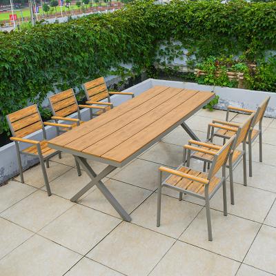 China Good Design New Design Patio Chairs And Tables Set Modern Teak Wood Outdoor Garden Furniture for sale