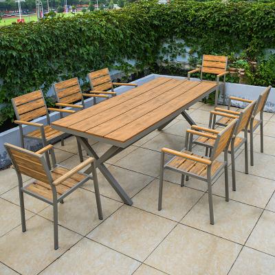 China New Design Good Design Modern Outdoor Patio Furniture Teak Outdoor Rectangular Table And Chairs for sale