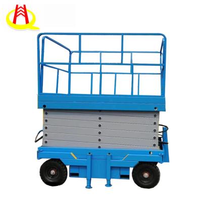 China Convenience Easy Operation Safety Hydraulic 10m Lift Height Mobile Scissor Lift Table Platform for sale